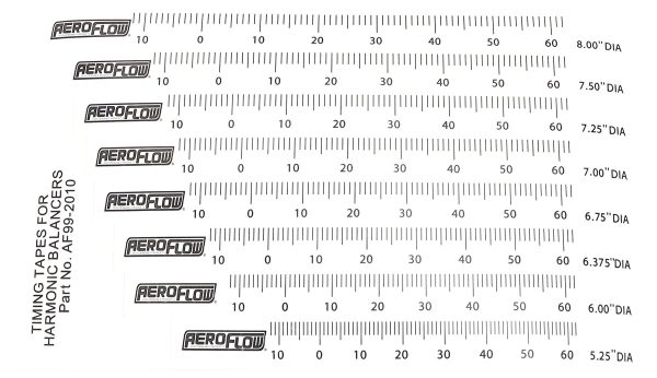 AEROFLOW TIMING TAPES HARMONICBALANCER 8 DIFFERENT SIZES