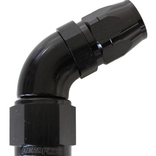 ALLOY 60 DEG HOSE END -8 HOSE TO -10 REDUCER HOSE END BLACK