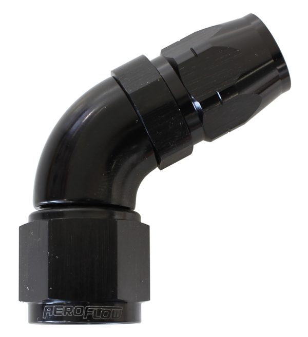 ALLOY 60 DEG HOSE END -8 HOSE TO -10 REDUCER HOSE END BLACK