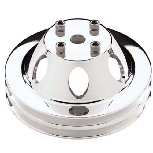 SBC BBC WATER PUMP PULLEY     DOUBLE V  BILLET LONG PUMP