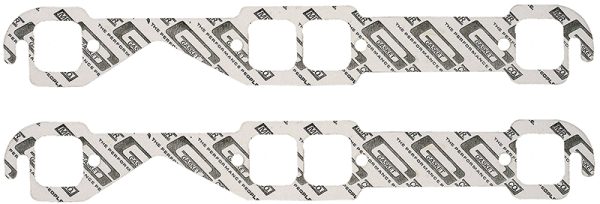 SB CHEV EXHAUST GASKET SET    STANDARD PORT. 1.45"  x 1.55"