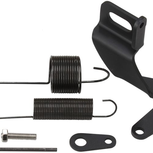 THROTTLE CABLE BRACKET KIT    WITH RETURN SPRING, BLACK