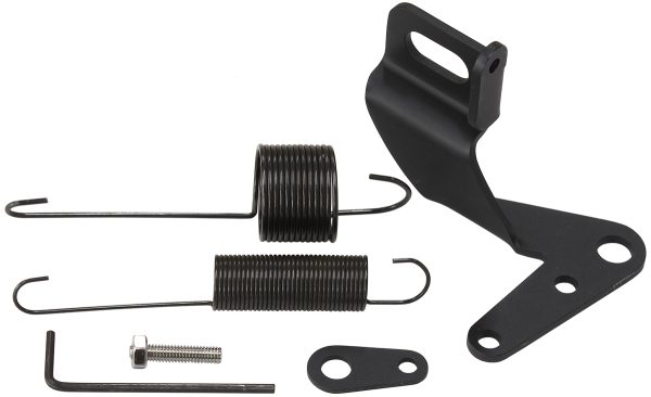 THROTTLE CABLE BRACKET KIT    WITH RETURN SPRING, BLACK