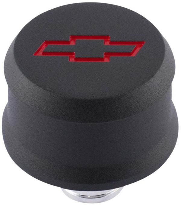 SLANT EDGE BOWTIE BREATHER CAPBLACK CRINKLE, RECESSED RED