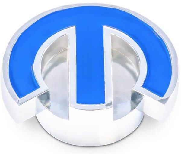 MOPAR DELUXE AIR CLEANER CENTRNUT CHROME WITH BLUE EMBLEM