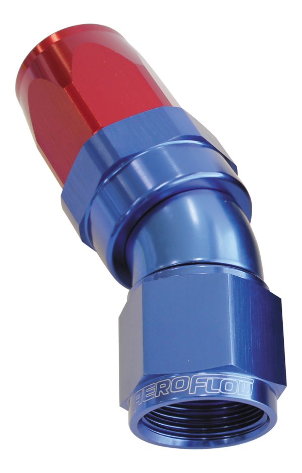 30 DEG HOSE END -08AN BLUE    FULL FLOW TAPER STYLE