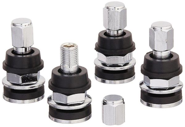 VALVE STEMS BOLT IN - CHROME  PACK OF 4