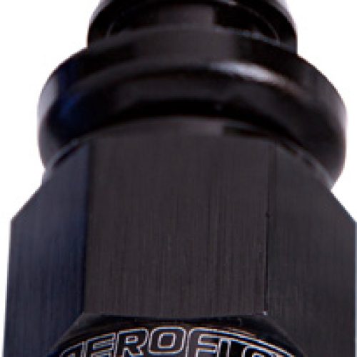 STRAIGHT PUSH LOCK END -8AN   BLACK NO CLAMP REQUIRED