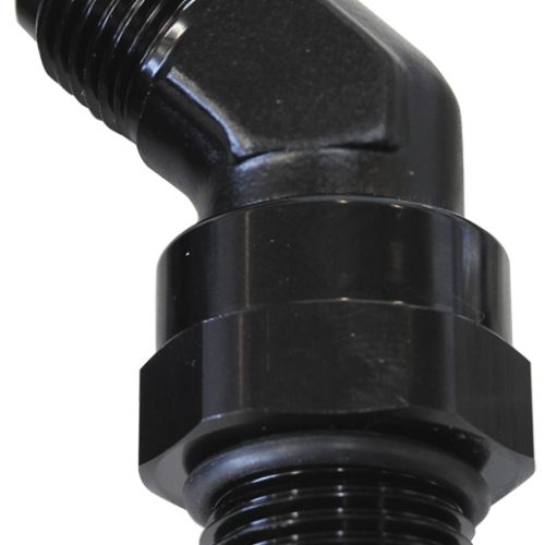 MALE -12 ORB 45 TO -12AN MALE BLACK FULL SWIVEL