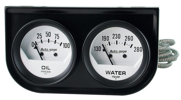 AUTOGAGE 2 GAUGE CONSOLE      2-1/16 OIL PRESS & WATER TEMP