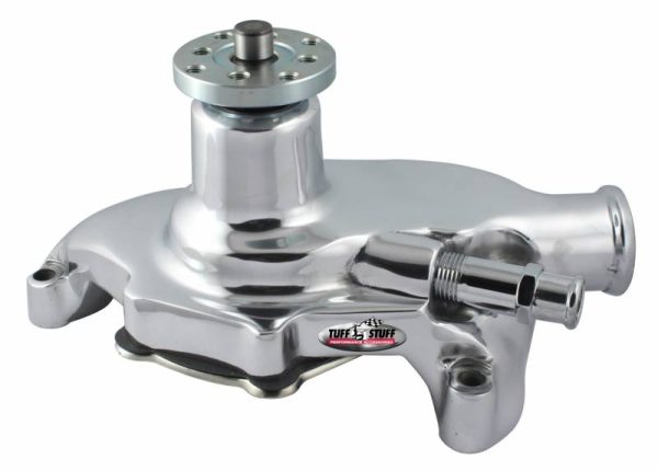 SBC SHORT CHROME WATER PUMP   ALLOY HIGH FLOW