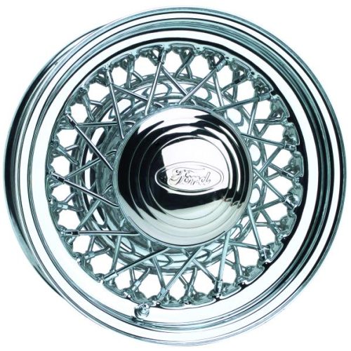 15X8 STREET ROD WIRE-CHROME-  5X4.5/5X4.75 BC   4-1/4 BS