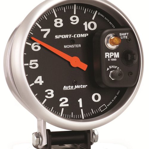 SPORT-COMP 5″ TACHO 10,000RPM PEDESTAL MOUNT W/ SHIFT LIGHT