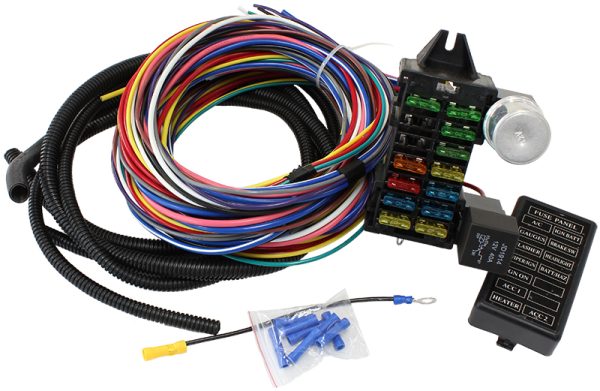 12 CIRCUIT UNIVERSAL WIRING   HARNESS 14 FUSE 12V