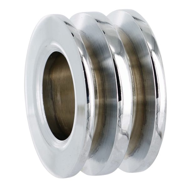ALTERNATOR PULLEY 2V CHROME   3/8" x 2-5/8" OD V-BELT