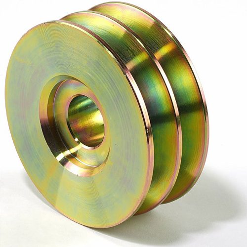 ALTERNATOR PULLEY 2V YELLOW   ZINC 3/8″ x 2-5/8″ OD V-BELT