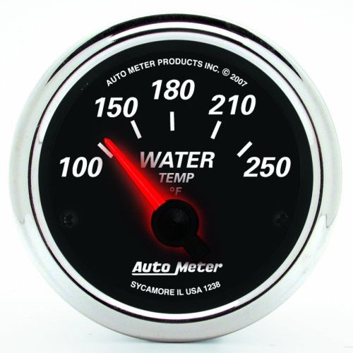 DESIGNER BLACK II WATER TEMP  2-1/16″, 100-250°F, SS ELECT