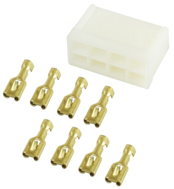 8 TERMINAL WIRING CONNECTOR   FOR ELEC SPEEDO & IN-DASH TACH