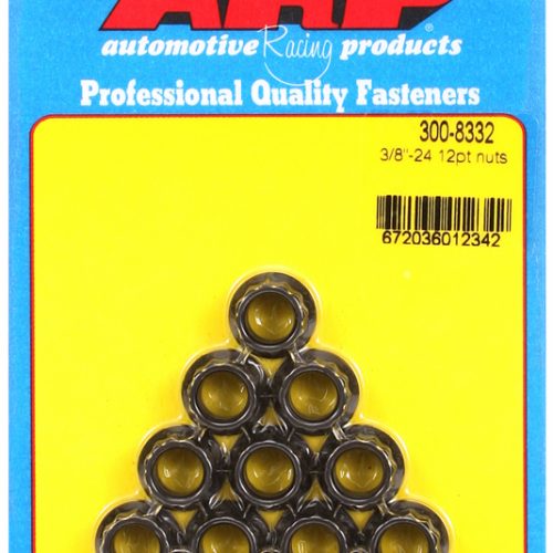 12-POINT NUTS 3/8-24 UNF (10) 7/16″ WRENCH, .625″ COLLAR