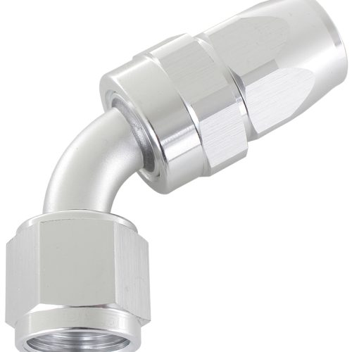 ALLOY 60 DEG HOSE END -6AN    SILVER SWIVEL NUT SUIT TEFLON