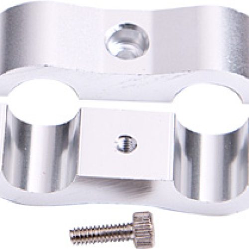 BILLET DUAL HOSE SEPERATOR    SILVER 11MM ID OR 7/16″ ID