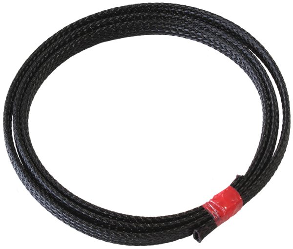 1/4" 1 METER HEAT FLEX BRAID  BLACK TIGHT WEAVE HIGH COVERAG