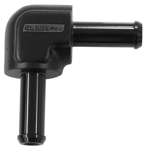 90 DEGREE 5/16" BARB BOTH ENDSBLACK 5/16" / 7.94MM BARBS