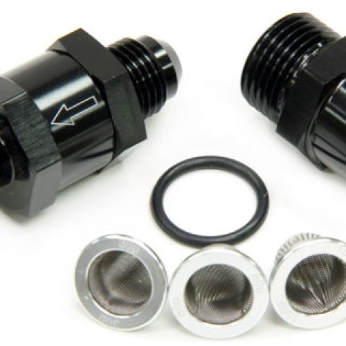 -6AN INLINE FUEL & OIL FILTER BLACK 3X FILTER 30,80,150 MICR