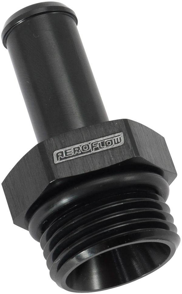 -10ORB TO 1/2" PUSH ON BARB   BLACK STRAIGHT BARB