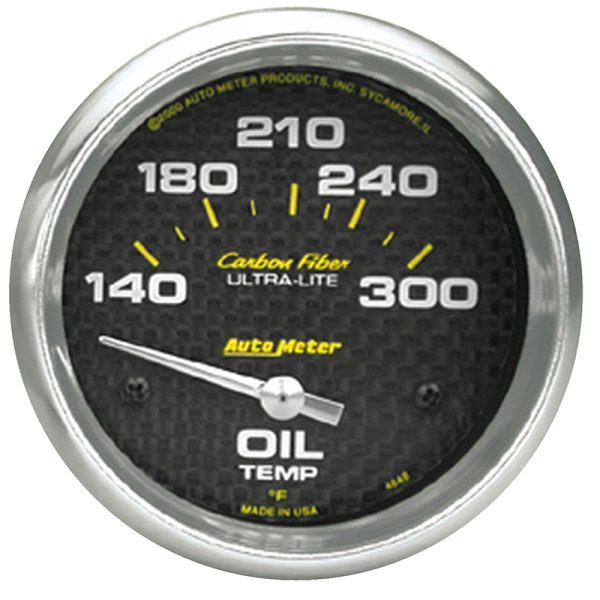CARBON FIBER 2-5/8" OIL TEMP  140-300°F, SHORT SWEEP ELECT.