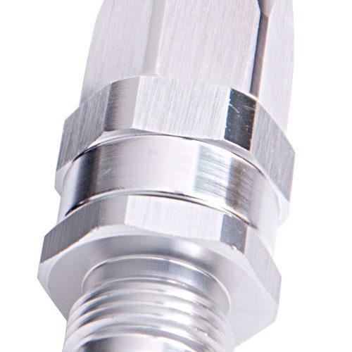 MALE -8AN TO -8AN HOSE END    SILVER STRAIGHT MALE TO MALE