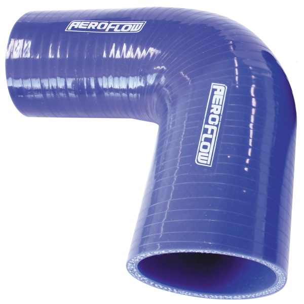 Silicone Hose Reducer 90 Deg; Blue I.D 3.75-3.00" 95-76mm,