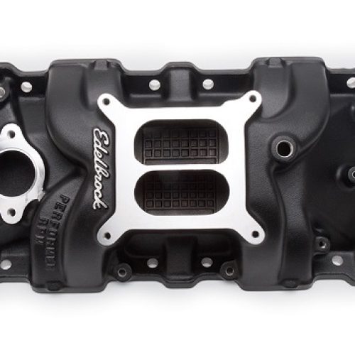 PERFORMER RPM SBC INTAKE      BLACK COATED CHEV MANIFOLD