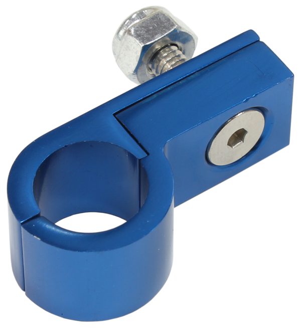 BILLET P STYLE CLAMP 5/16 LINEBLUE 7.9MM ID OR 5/16" ID