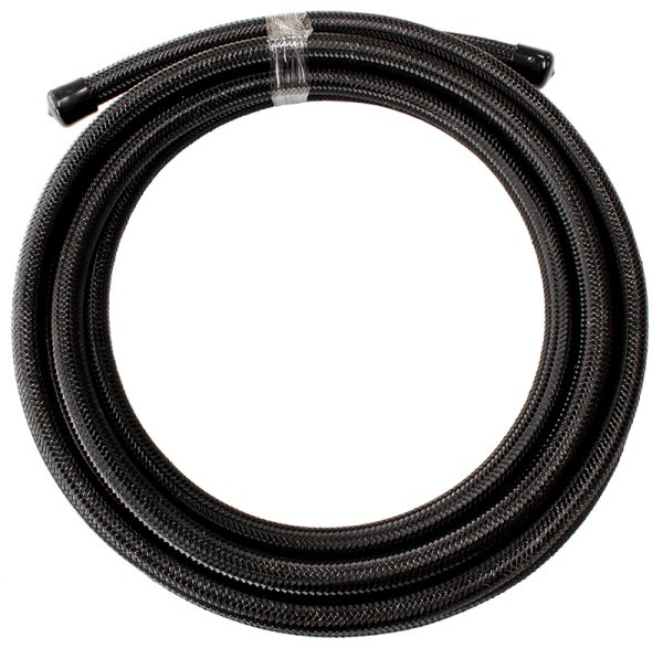 SS TEFLON BRAIDED HOSE -3AN   3M BLACK SS 3.5mm ID 6.3mm OD