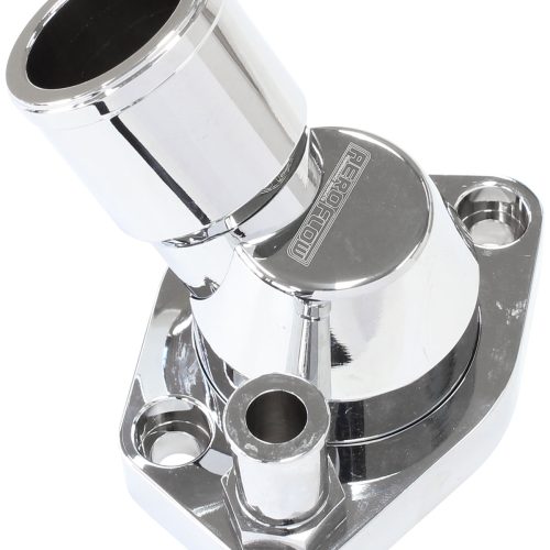 FORD SB WINDSOR 45 DEG SWIVEL CHROME THERMOSTAT HOUSING