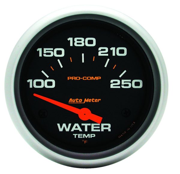 PRO-COMP 2-5/8" WATER TEMP    100-250°F, SHORT SWEEP ELECT.