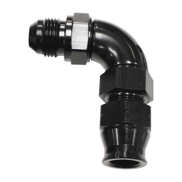 5/8" TUBE 90 deg male -10AN   BLACK SWIVEL NUT WITH OLIVE