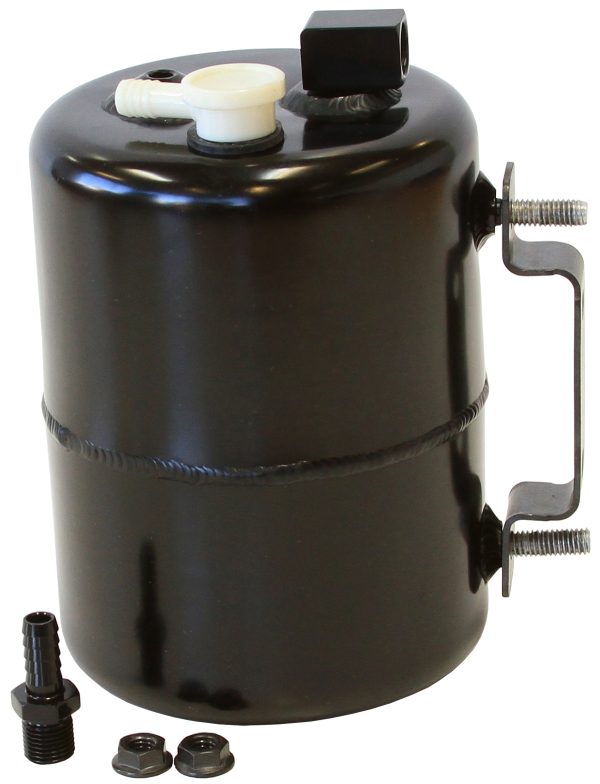 BRAKE VAC TANK BLACK  ALLOY   3/8" BARB FITTINGS BRACKET INC