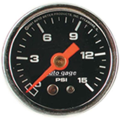 0-15 PSI 1-1/2 BLACK FUEL     PRESSURE LIQUID FILLED GAUGE
