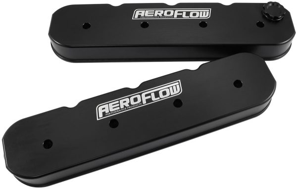 GM LS BILLET VALVE COVERS PAIRBLACK AF LOGO NO COILS