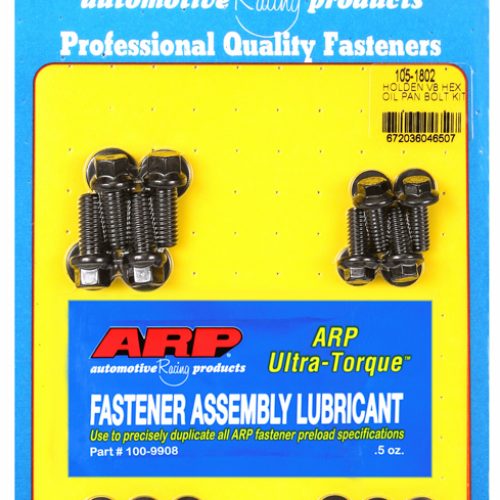 OIL PAN BOLT KIT, HOLDEN V8   BLACK OXIDE, HEX