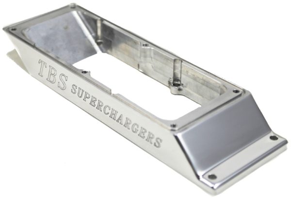 FORWARD CARBURETTOR SPACER    2" FORWARD, 2" HIGH, POLISHED
