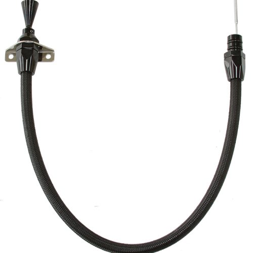 GM TH350 TH400 TRANS DIPSTICK FIREWALL MOUNT BLACK FINISH