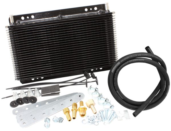 11" x 6" x 1-1/2" 3/8" BARB   TRANS OIL COOLER KIT