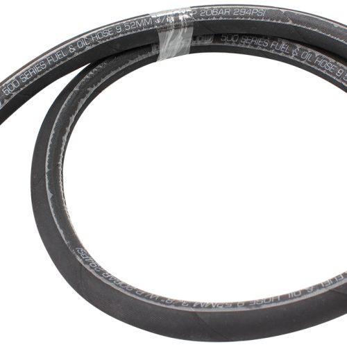 BLACK PUSH LOCK HOSE -4  1/4″ 1M RUBBER 6.3mm ID 11.9mm OD