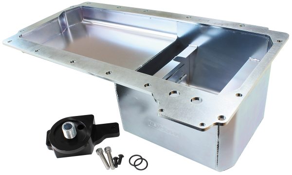 GM LS FAB PAN WITH OIL FILTER REAR SUMP HQ-WB STYLE PAN