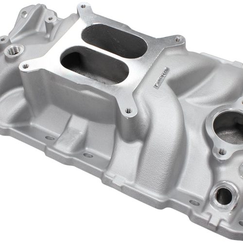 SBC STREET INTAKE MANIFOLD    DUAL PLANE CHEV 350 NATURAL