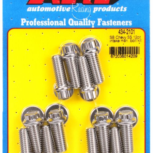 ARP 12PT INTAKE BOLT KIT, SBC SB CHEV   STAINLESS