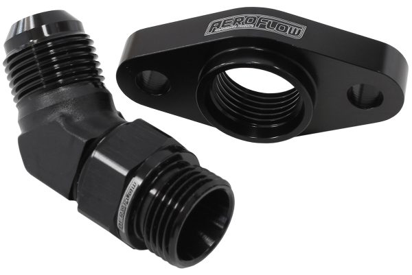 TURBO DRAIN ADAPTER -10AN 45  DEGREE 51MM HOLE CENTRES